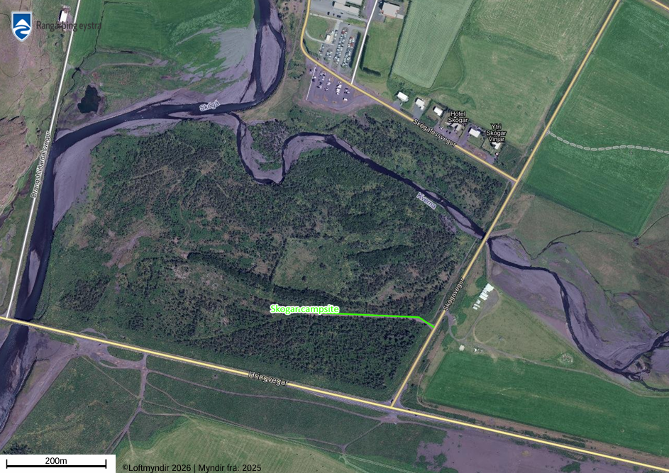 Map of Campsite Skógar
